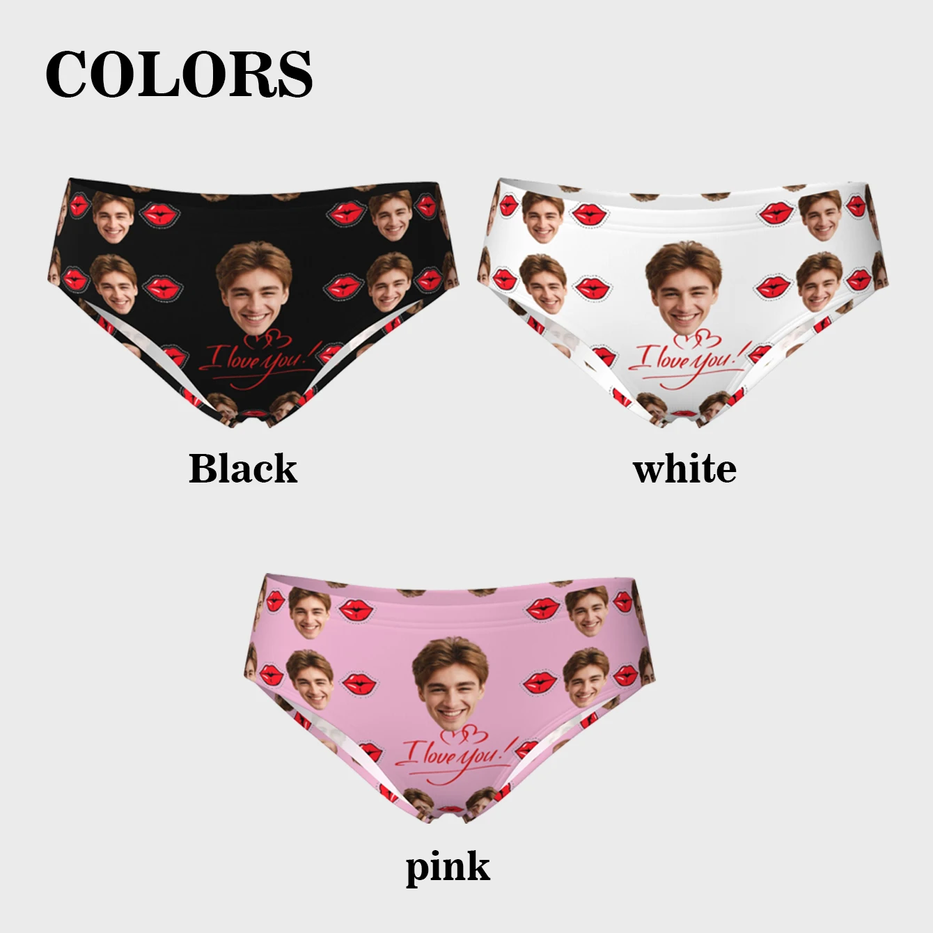 Customized personalized facial photo lingerie for women  Valentine's Day gift lingerie breathable and comfortable
