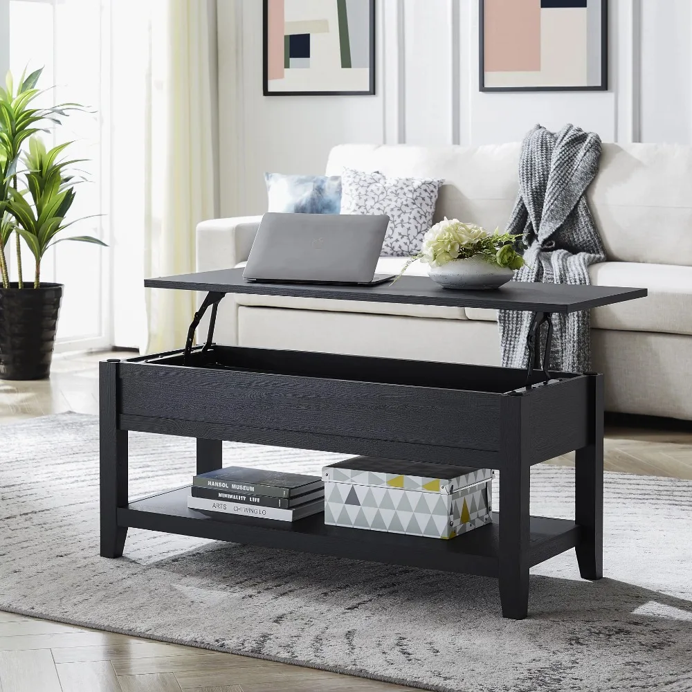 2023 New Mainstays Lift Top Coffee Table with Storage Shelf