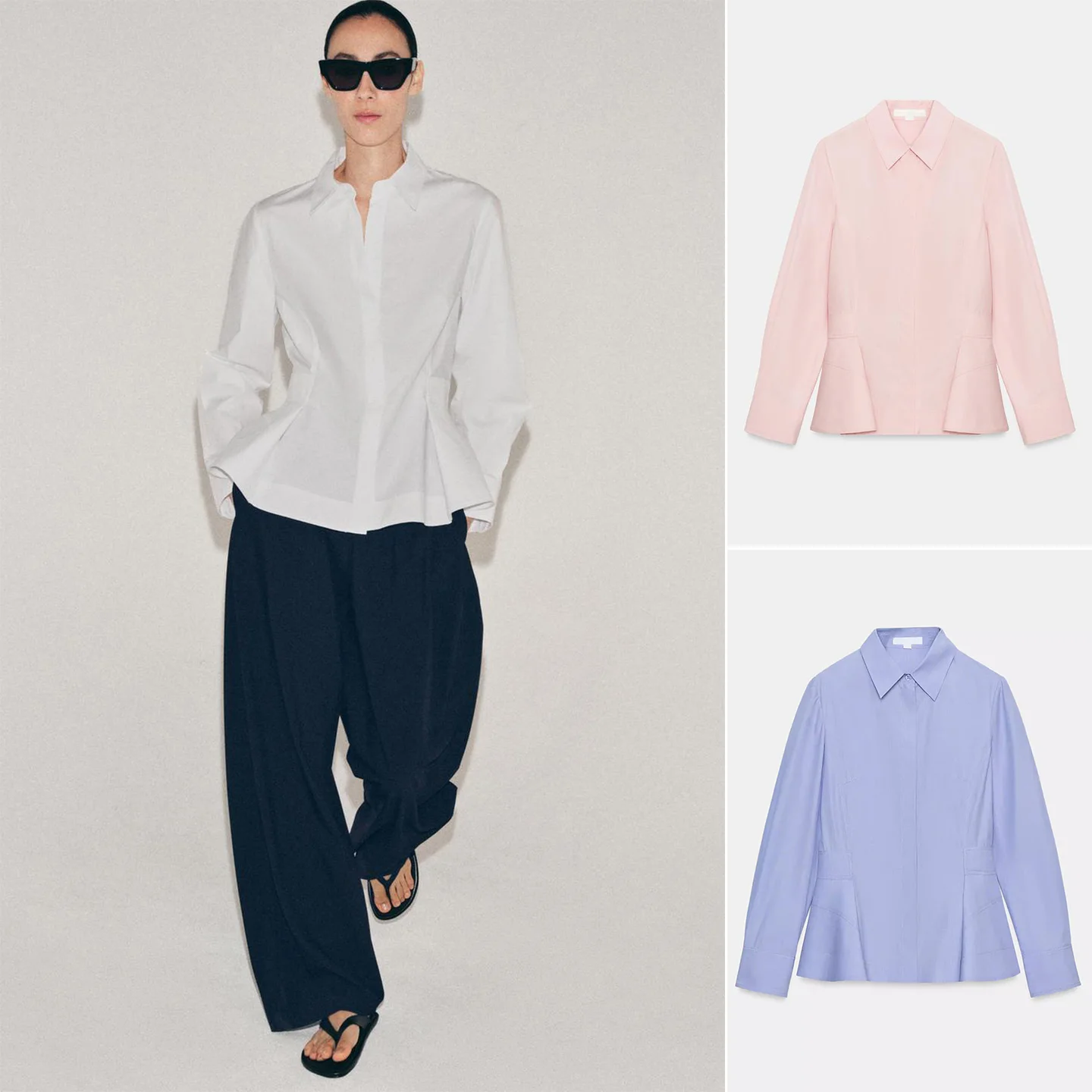 

Spring Summer New Casual Style Women's Shirt Long Sleeve Turn-down Collar Nine Points Short Skirt Style Single Row Multiple B...