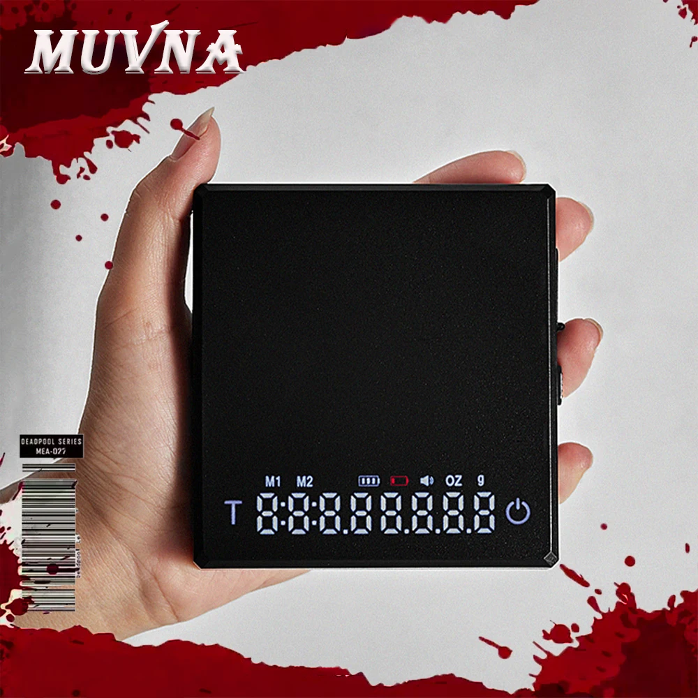 

IN Stock MUVNA Prosecco Mini Digital Coffee Scale, 0.1g High Precision Electronic Scale Espresso/Drip Coffee with Tare Function