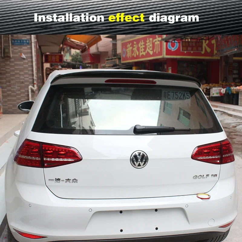 

For Volkswagen GOLF7 Carbon Fiber Tail Spoiler MK7 Golf 7 VII MK7 GT I R Carbon Fiber Spoiler2014-2019