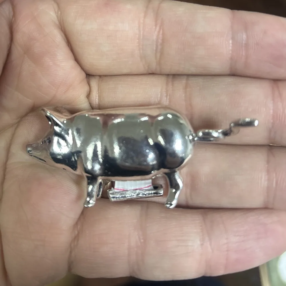 Metal Pig Mini Tape Measure Unique Vintage Pig Statue Tape Measure Pigs Figurine Antique Tape Measure Quilting Tool