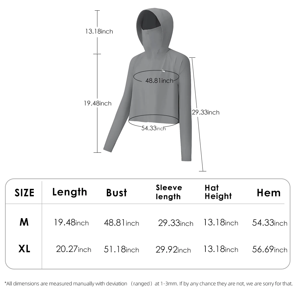 OhSunny Skin Protective Jackets Summer Cool Feeling Sun Protection Short Coats Hooded UPF 1000+ Anti-UV Clothing for OUtdoors