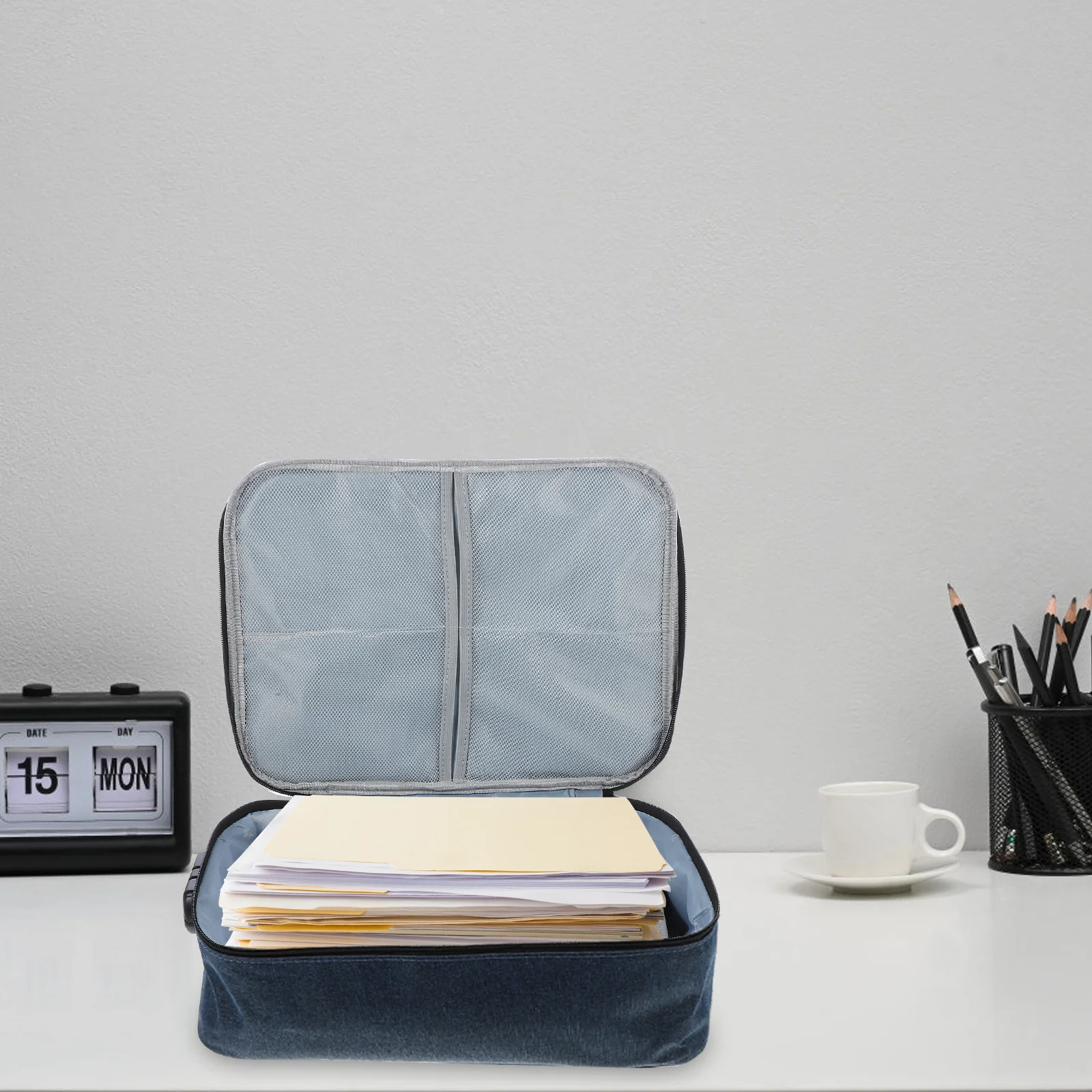 Document Lock Case Multi Layer Id Storage Organizer Spacious Travel File Organizer Secure Document Storage Box Portable