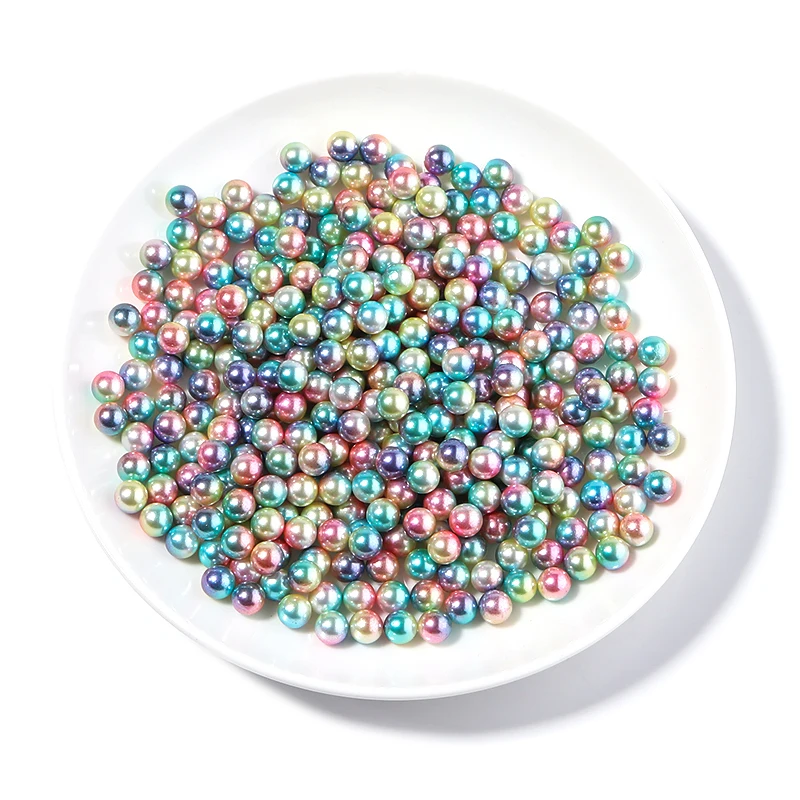 50-1000pcs /lot Color ABS Imitation Pearl Beads 3-12mm Round No Hole Spacer Bead  for Jewelry Making DIY Handmade Accessories