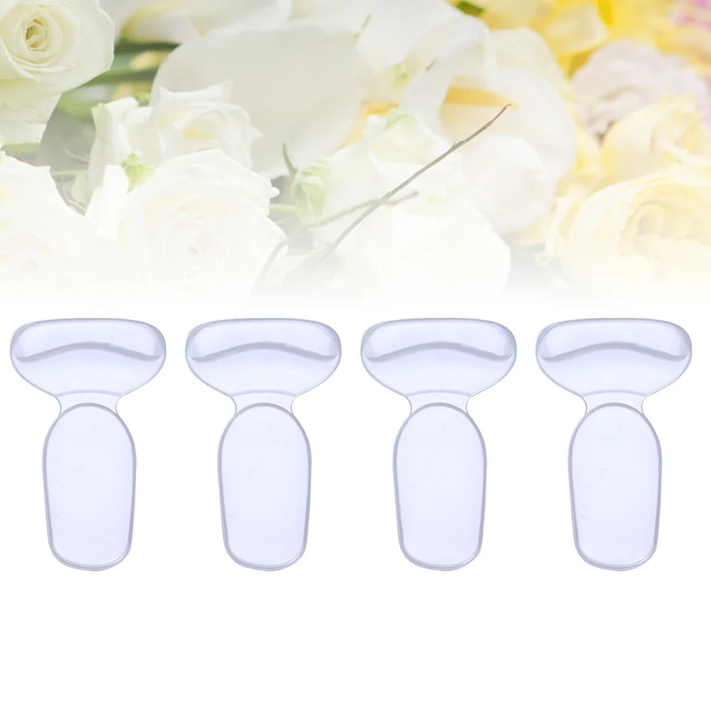 

2Pairs Heel Patch Transparent Anti-Wear Foot Stickers Blister Cushions Toe Protectors for Running Hiking Skating