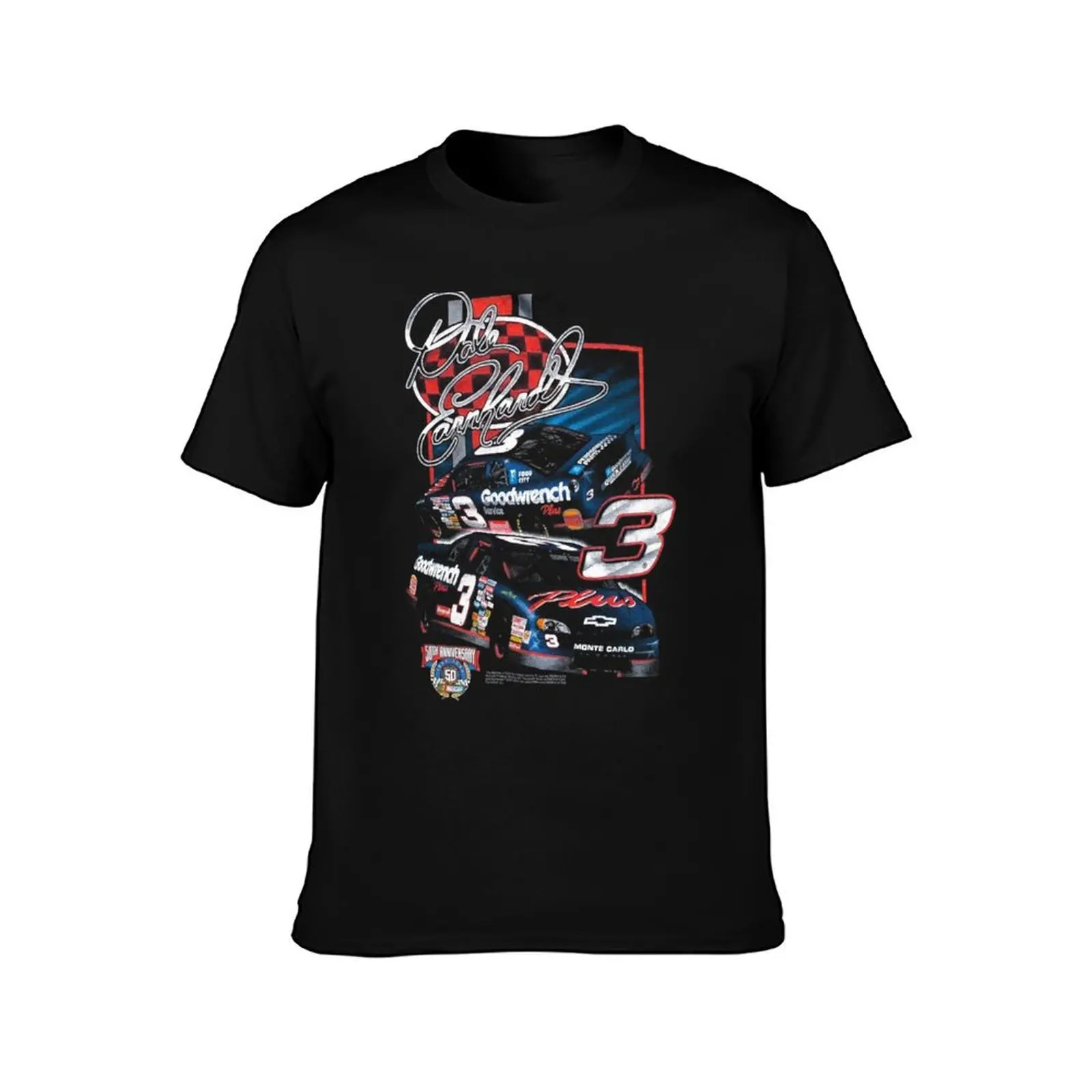 Vintage Dale Earnhardt 3 Monte Carlo Retro T-Shirt Art Pattern Printed Casual Top T-Shirt
