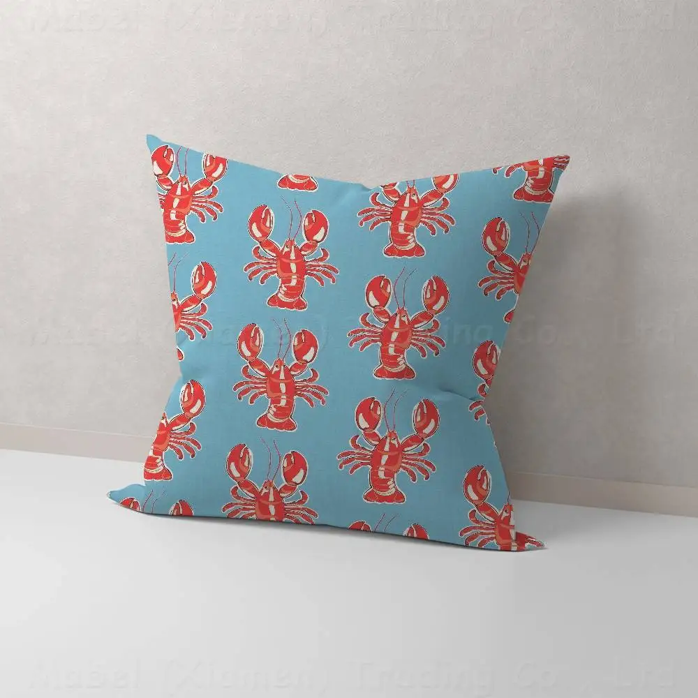 Чехол для подушки с красным узором лобстера, наволочка, декор, наволочка с принтом, чехол для дивана