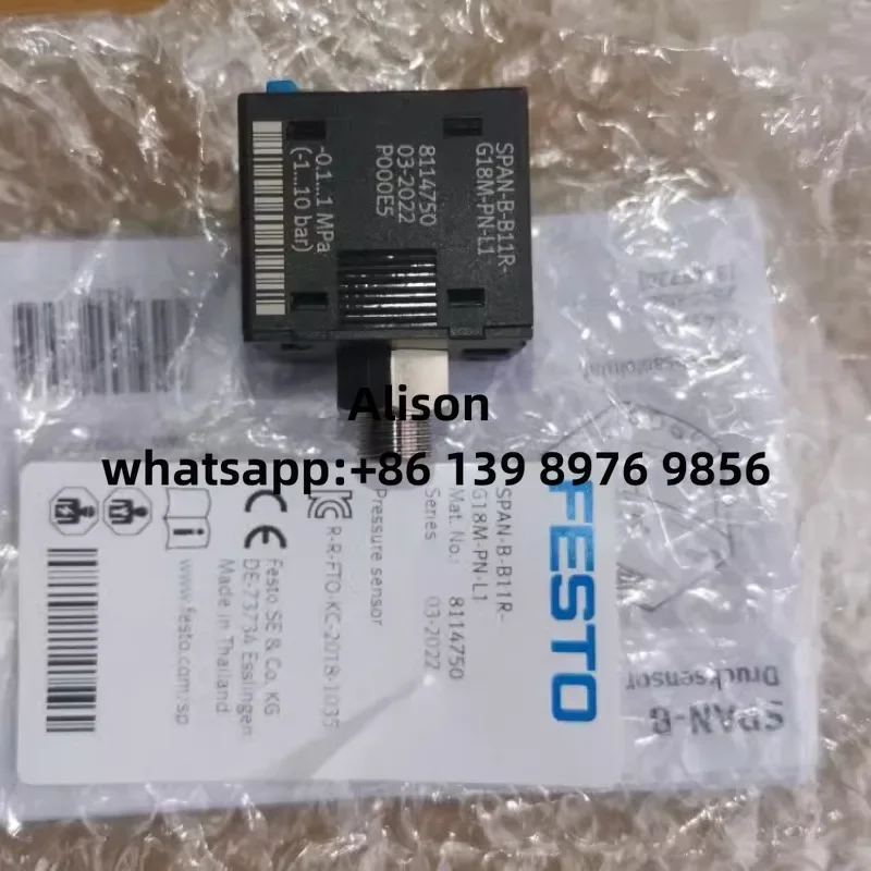 

FESTO 8114765 SPAN-B-B11R-G18M-PN-L1+2.5S SPAN-B-B11R-G18M-PN-L1 8114750