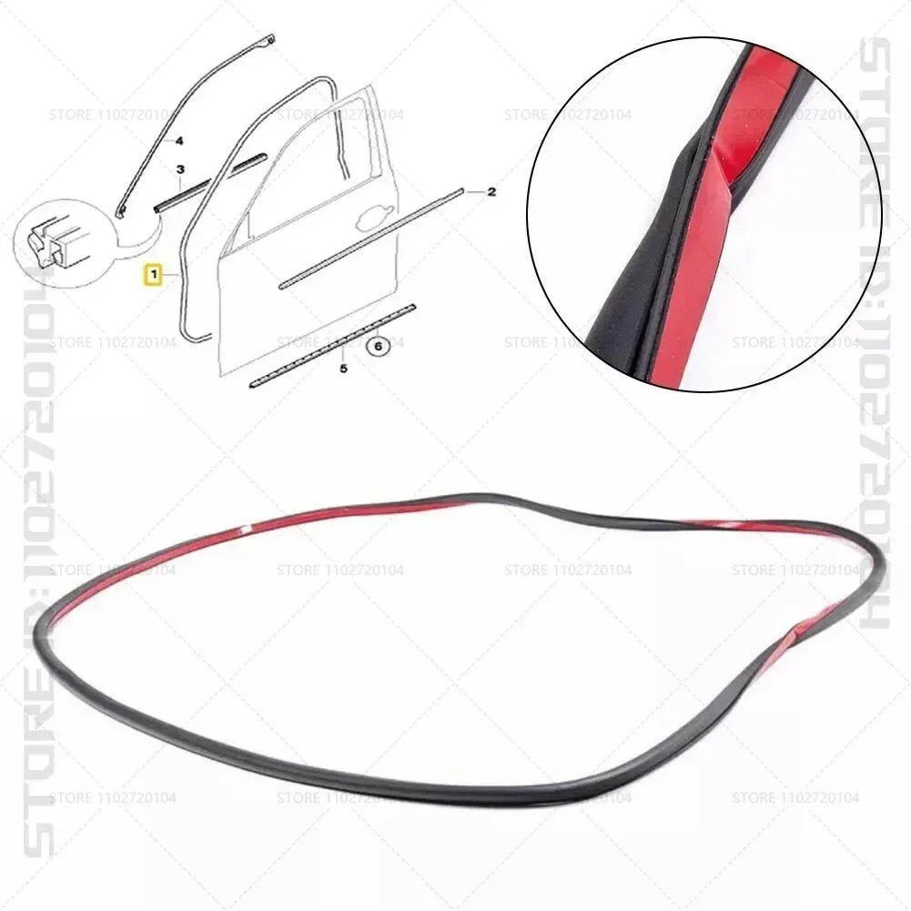 for 2004-2010 E60 E61 BMW 525i 528i 530i 535i 545i 550i M5 Front Door Rubber Weatherstrip Seal 51217033787