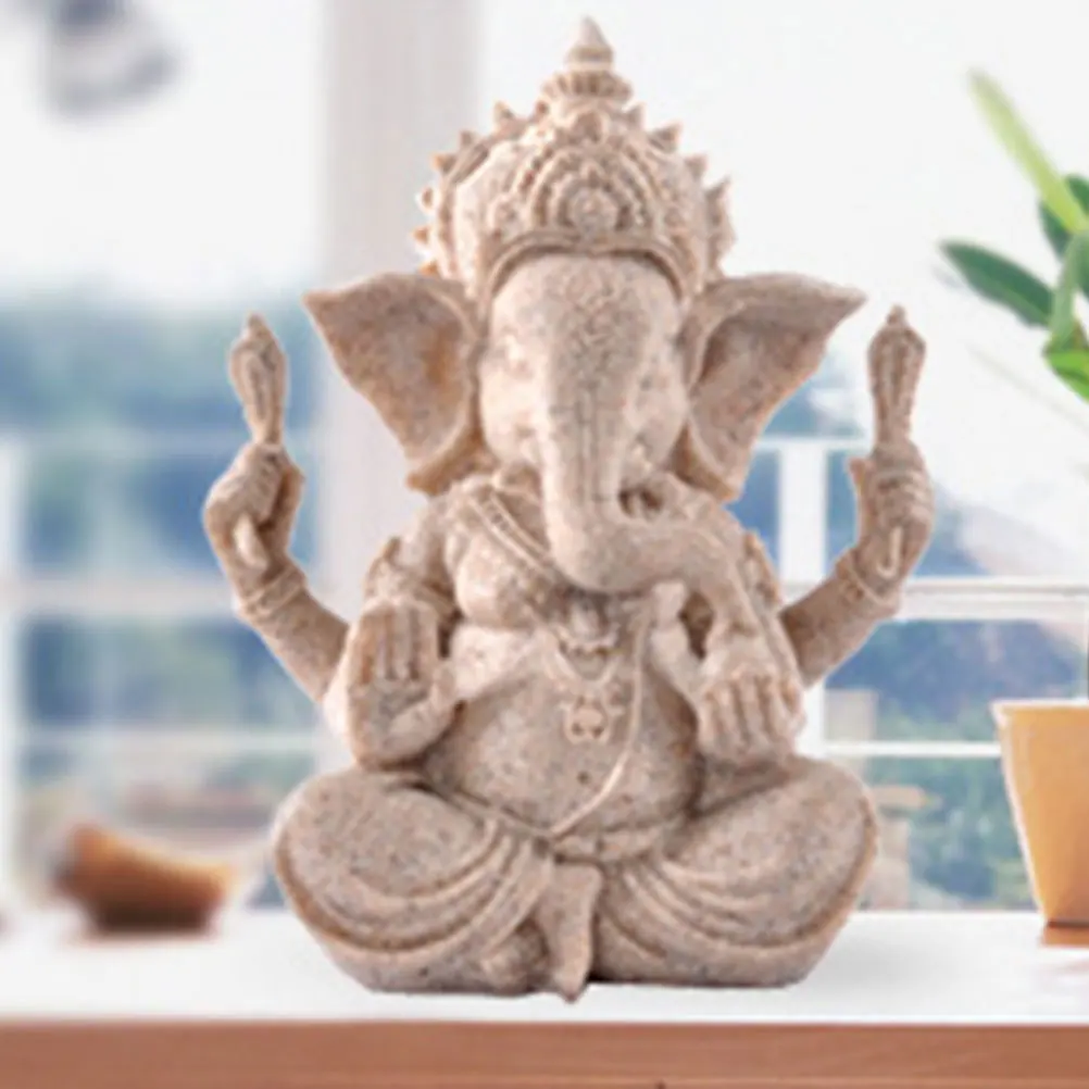 

Elephant Statue Resin Ornament Home Office Temple Decoration Buddha Elephant Ornament Buddha Figurine