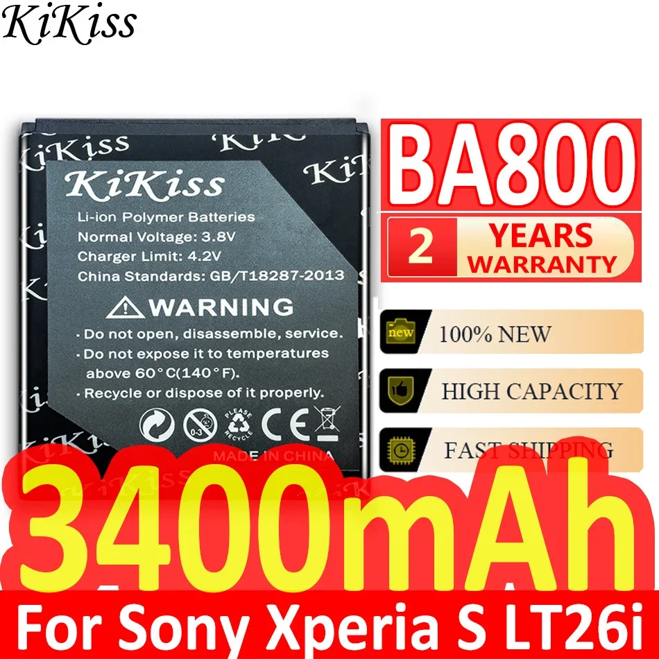 KiKiss Battery For Sony Xperia 5 Xperia5 10 III 10III X10III pro L S36h TX LT29i S LT26i ZR SO-04E M36h C5502 U ST25I st25a st25