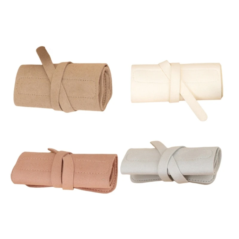 Multi Purpose Jewelry Soft Microfiber Journey Accessories Storage Roll Bags Convenient Handheld Jewelry