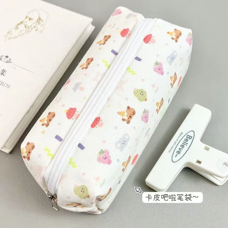 Ins Style Capybara Pencil Bag, Large Capacity Cute Pen Pouch for Back‑to‑School Students, Portable Stationery Storage Pen Box
