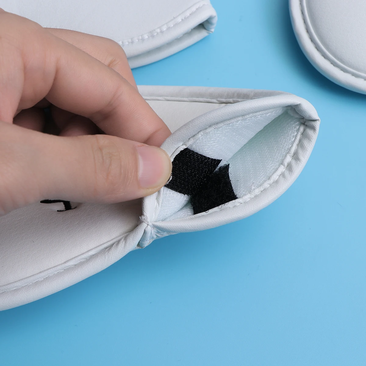 

12Pcs Golf Iron Covers Set PU Headcovers Scratch Protection Travel Accessories Blue Iron Covers Club Head Cover