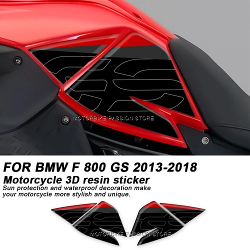 Imagen 1 del producto Pegatinas protectoras para BMW F 800 GS f800gs 2013-2018 Accesorio de motocicleta Lado del tanque, Kit de pegatinas de resina epoxi 3D de gel resistente al agua