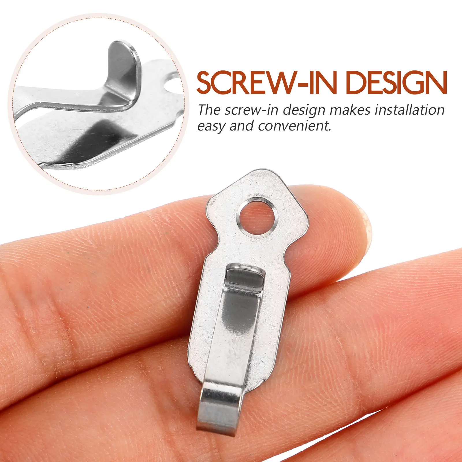 10Sets Heavy-Duty Stainless Steel Screw Hooks for String Lights Outdoor Hanging Hooks Light Strips Plant Baskets Easy