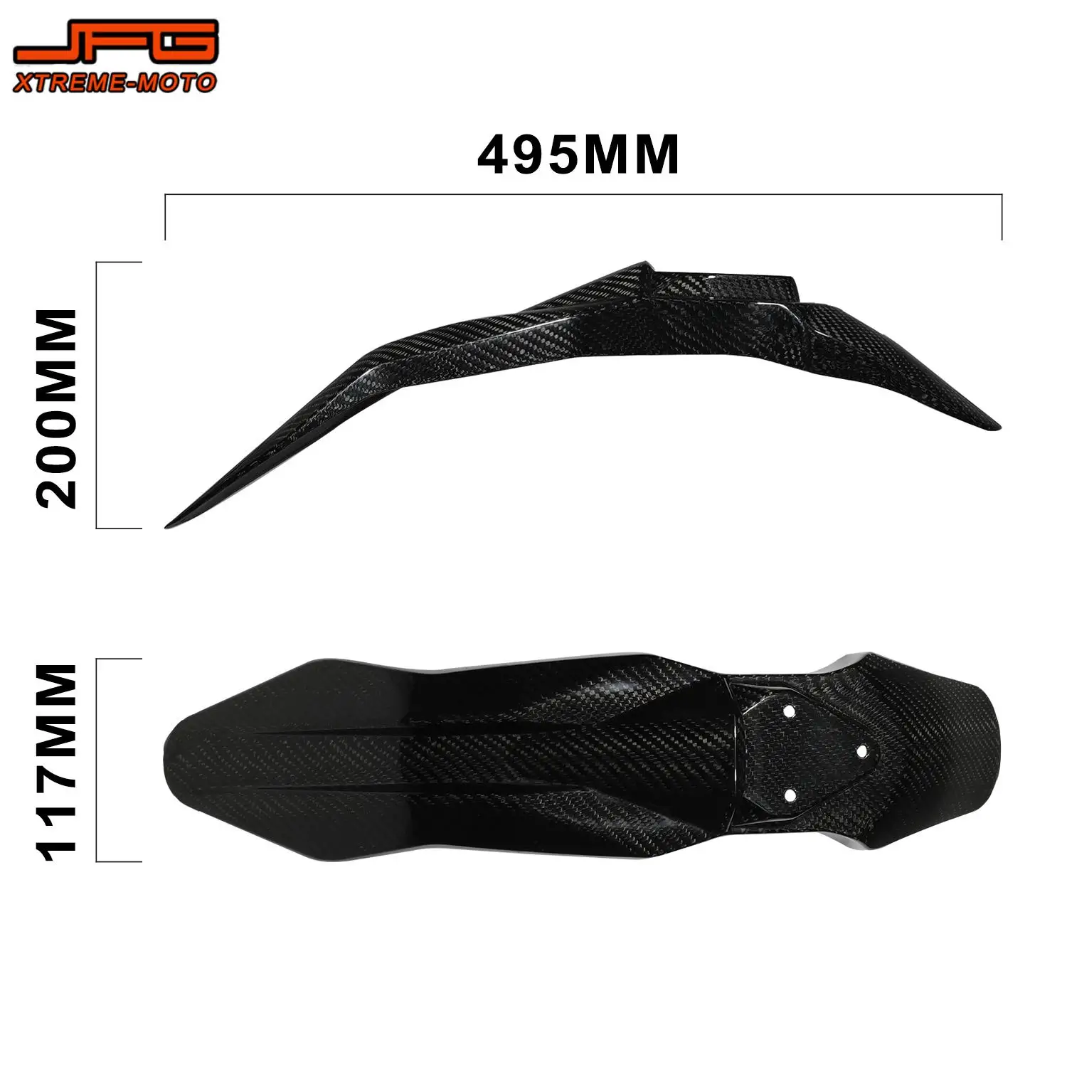 Funparts Motorcycle Accessories Front Fender Carbon Fiber For Talaria Sting MX3 MX4 Enduro Motocross Mudguard Plastic Parts Moto