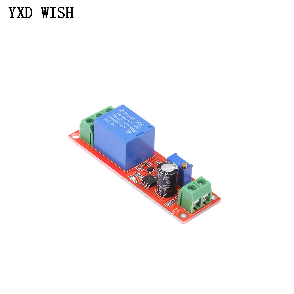 1-10pcs NE555 Timer Relay Switch Adjustable Module Time Delay Relay Module DC 5V / 12V Timing Delay Relay Shield Board