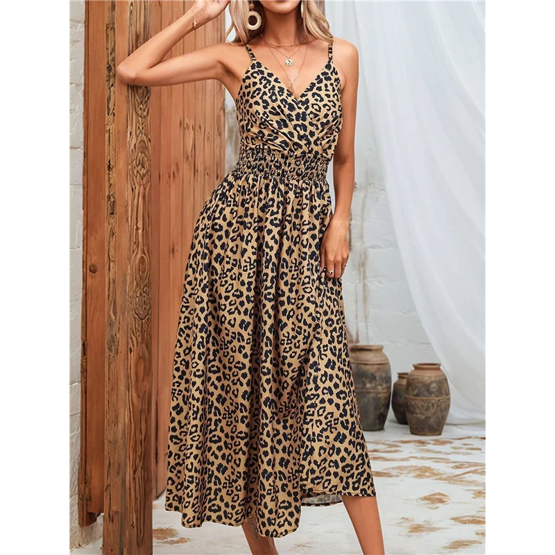 جديد-المرأة الصيف ميدي بوهو فساتين عادية الأزهار السباغيتي الأشرطة الدانتيل يصل فستان فلوي ألين شاطئ فستان الشمس