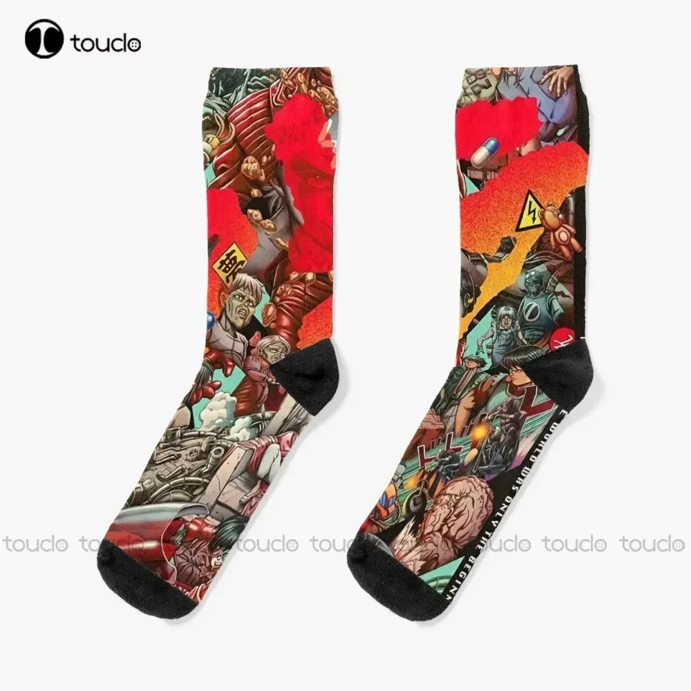 Akira Anime Cool Art Work Of Retro Anime Akiras Socks High Socks Women Personalized Custom Unisex Adult Teen Youth Socks Funny