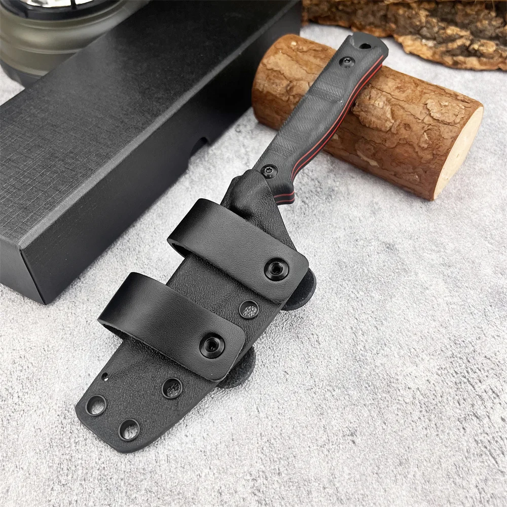 شفرة مثبتة سكين الصيد سكينة تكتيكية مع غمد المحمولة الرقبة سكين المشي لمسافات طويلة في الهواء الطلق مغامرة أداة EDC الأساسية G10 مقبض #5