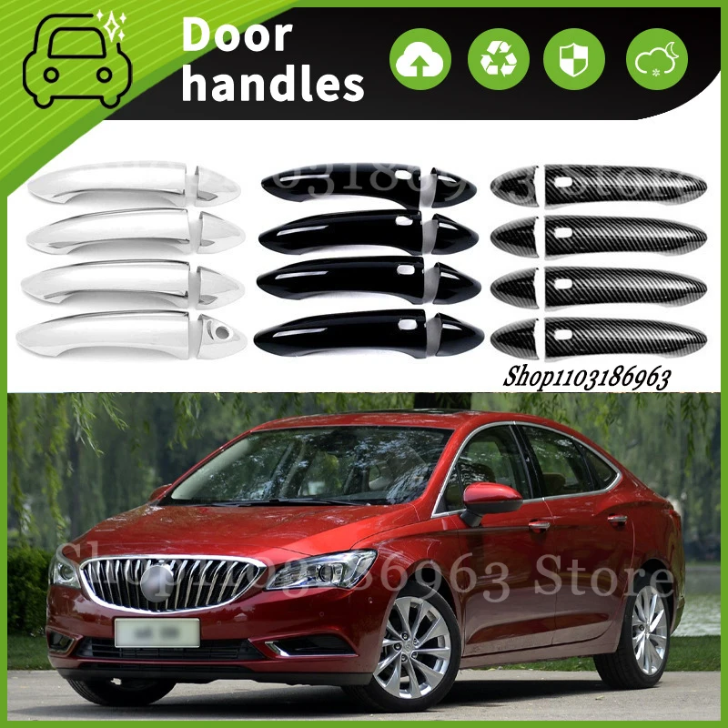 

For Buick Excelle 2015-2021 Gloss Black Chrome Car Door Handle Cover Trim Styling Accessories Car Stickers Auto Accessories