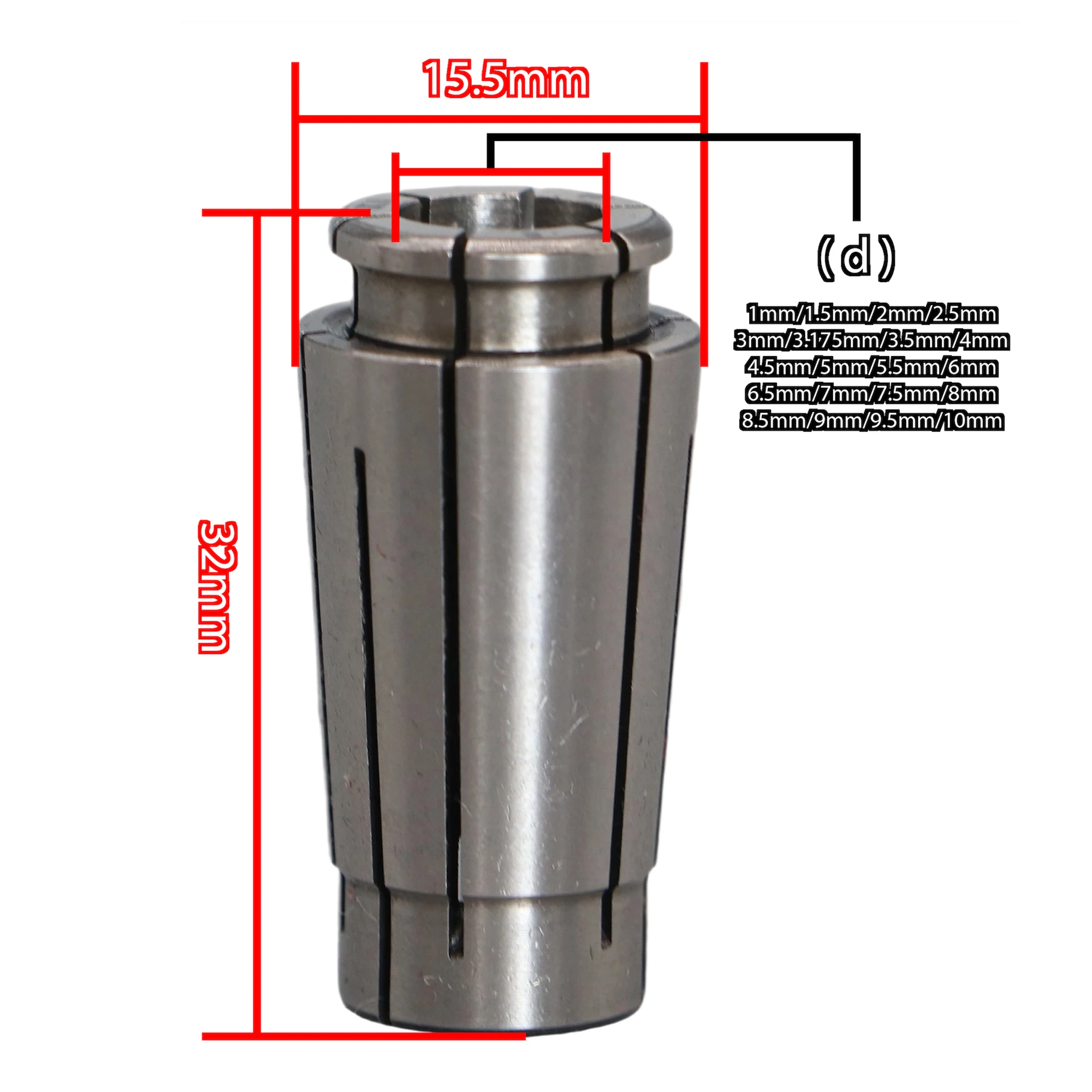 AAA UP 0.005mm SK10 Collet Chuck Clamp Range 1mm-10mm 3.175mm SK10 Collet Set Spring Collet for CNC Drilling Machine Lathe Tool