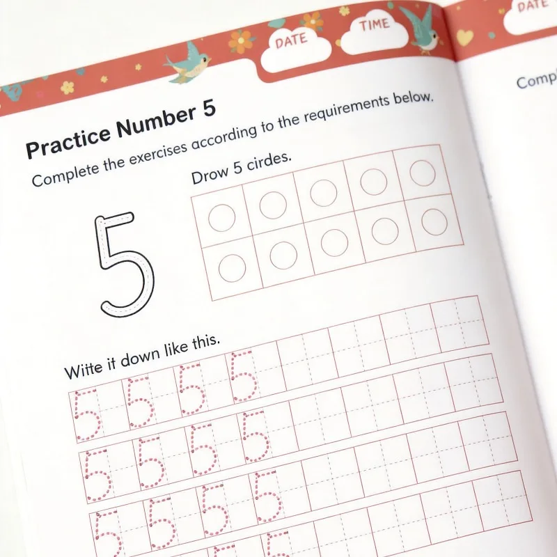 A Fun Exercise Book for Logical Thinking Training Recognize Numbers 0-10 Suitable for Early Childhood Improve Math Thinking