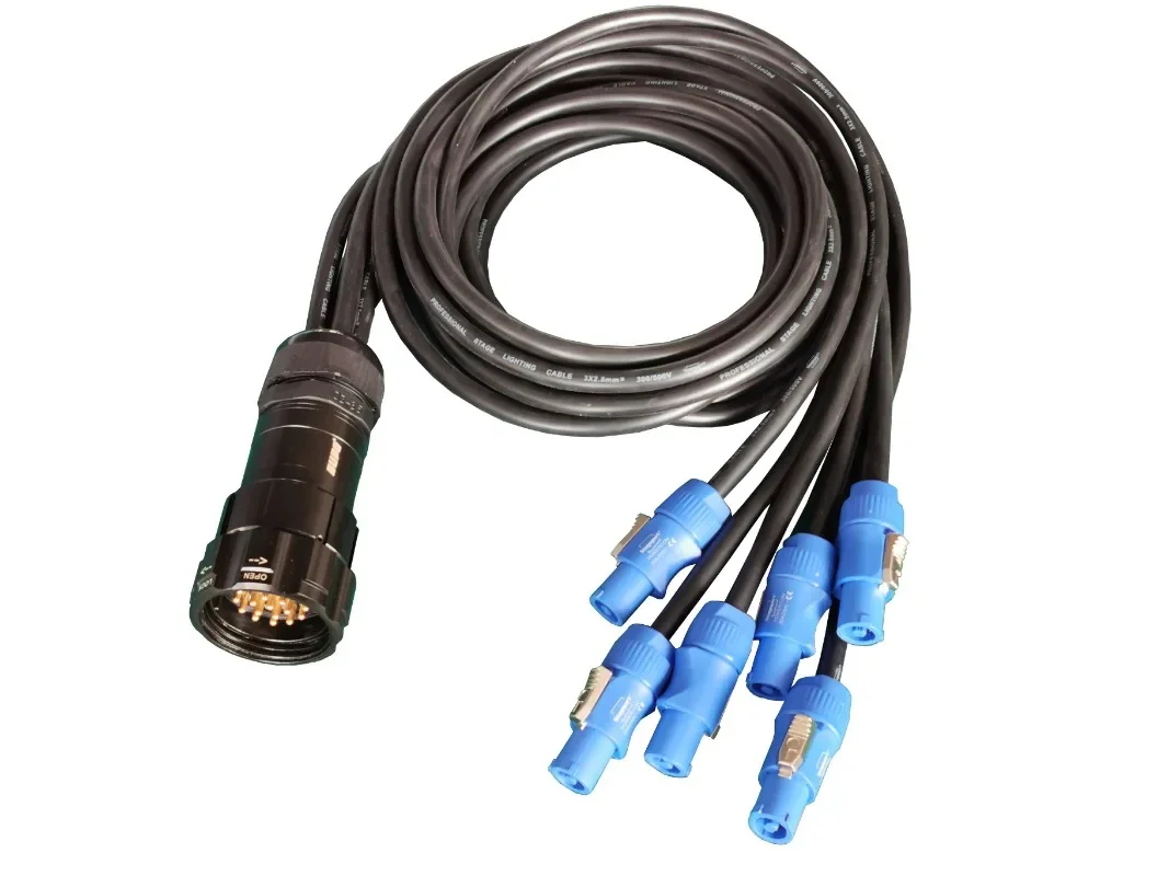 Socapex to powercon true1 cable