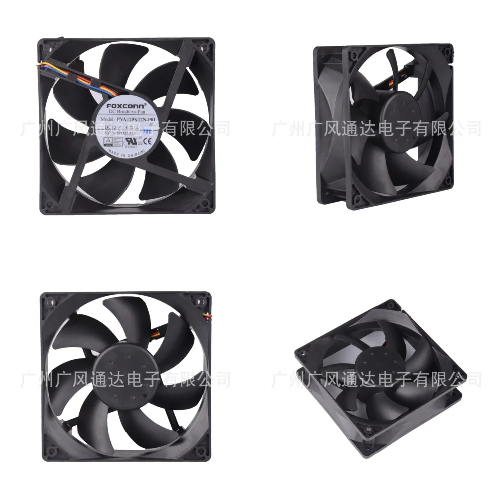 

High Performance 120mm 38mm Thickness PWM Fan for FOXCONN PVA120K12N DC12V 0.9A 4 Wire Cooling Fan for Laptop CPU GPU Heat
