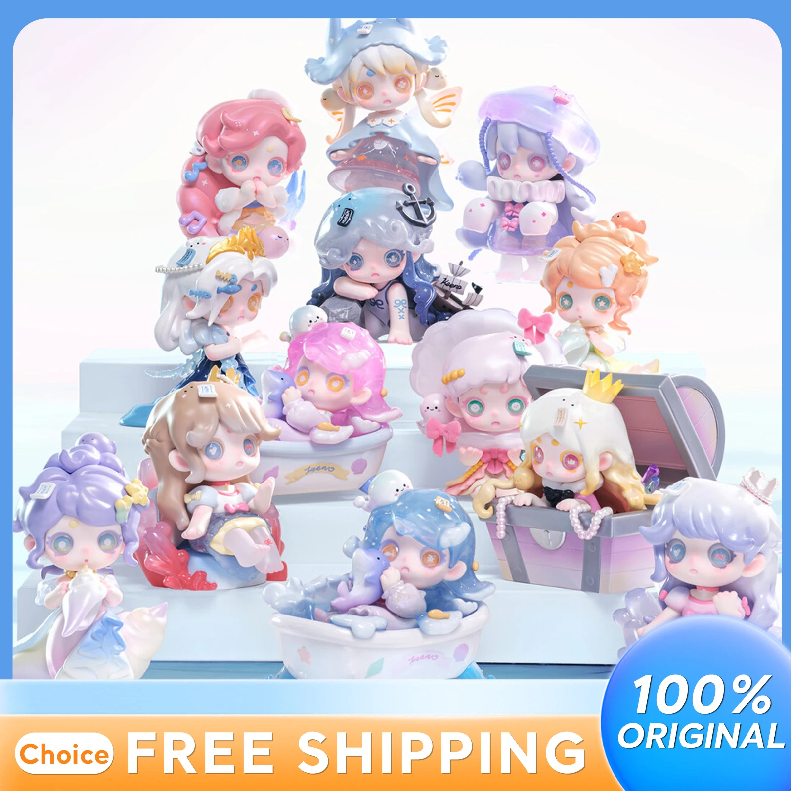 Caja ciega Ghost Keeno V3, figura de la serie Wish on the Sea Breeze, adornos de escritorio de moda misteriosa, regalo bonito, juguete coleccionable genuino