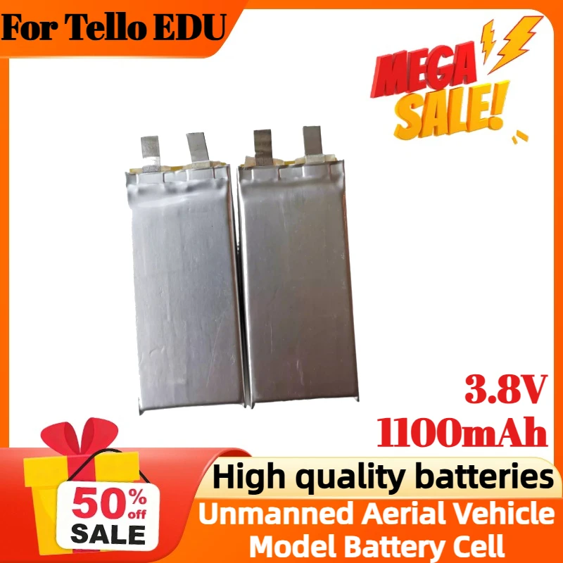 

3.8V 1100mAh For Tello EDU Drone Model Modification with Capacity Battery Cells