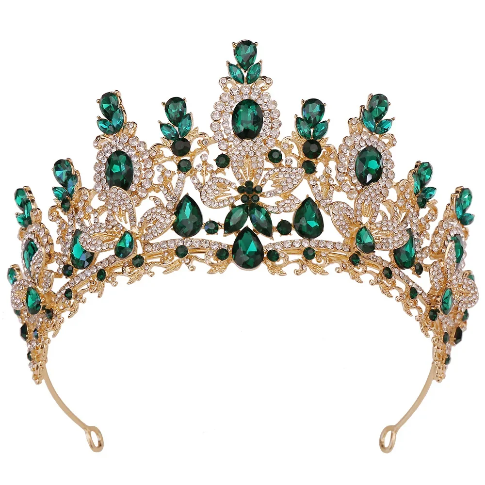 Quality Golden Crystal Crown Woman Headwear Banquet Wedding Hair Accessories Bridal Accessories