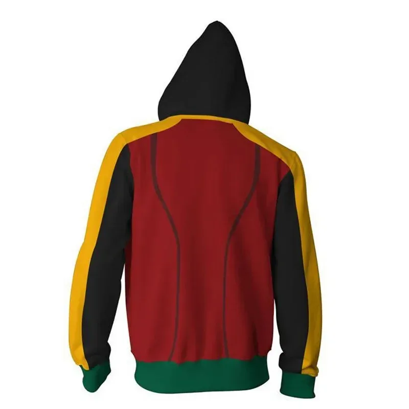 Cosplay costume for Robin from the anime "Teen Titans Go!" - a pullover jacket suitable for Halloween and Christmas parties.