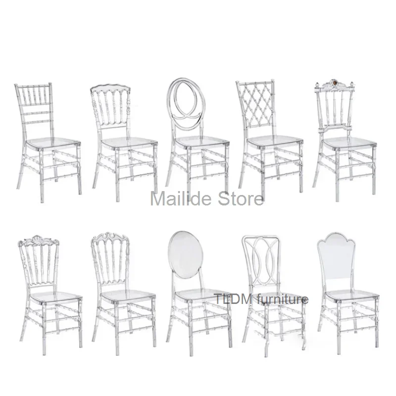 Nordic Crystal Transparent Chair Commercial Hotel Chair Hotel Furniture Outdoor Wedding Chair Banquet Lounge Chairs for Events