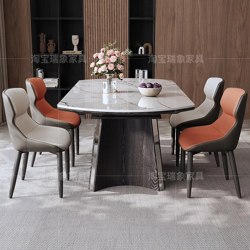 Luxury Marble Dining Table Kitchen Restaurant Nordic Modern Luxury Dining Table Designer Lounge Mesas De Jantar Home Furniture