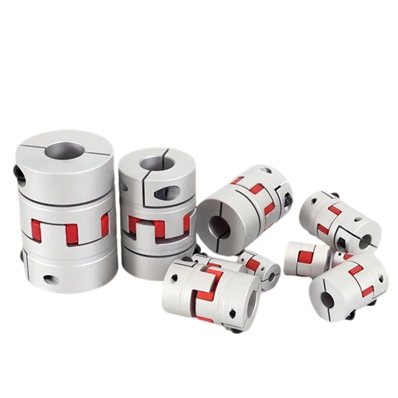 D20 L30 Two-jaw Plum Blossom Flexible Coupling Aluminum Alloy Shaft Coupler BW Motor Connector Solid Rubber Pad 3~10mm Bore