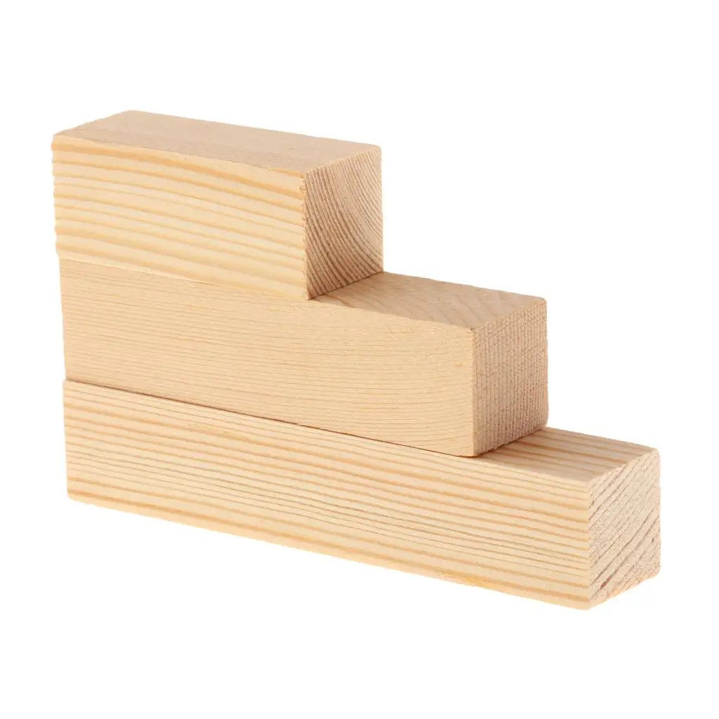 10/5 pièces blocs de bois tiges bâtons 5/8/10 cm hauteur sélection 20x20mm modélisation