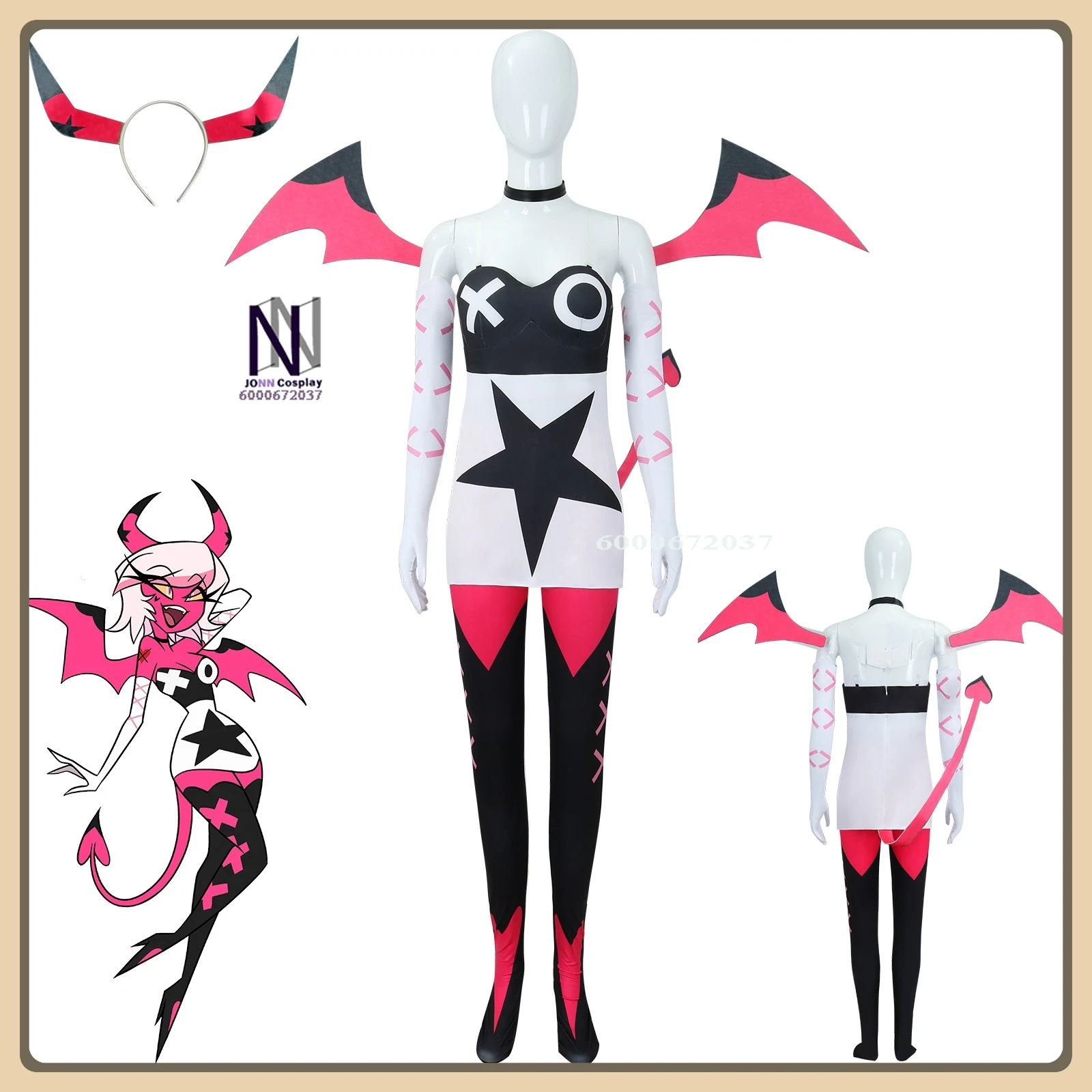 

Veronica Cosplay Costume (Cute Style) Pastel Fashion Outfit Wings Tail Full Set High Quality Cosplay Outfit (Male/Female Adult)