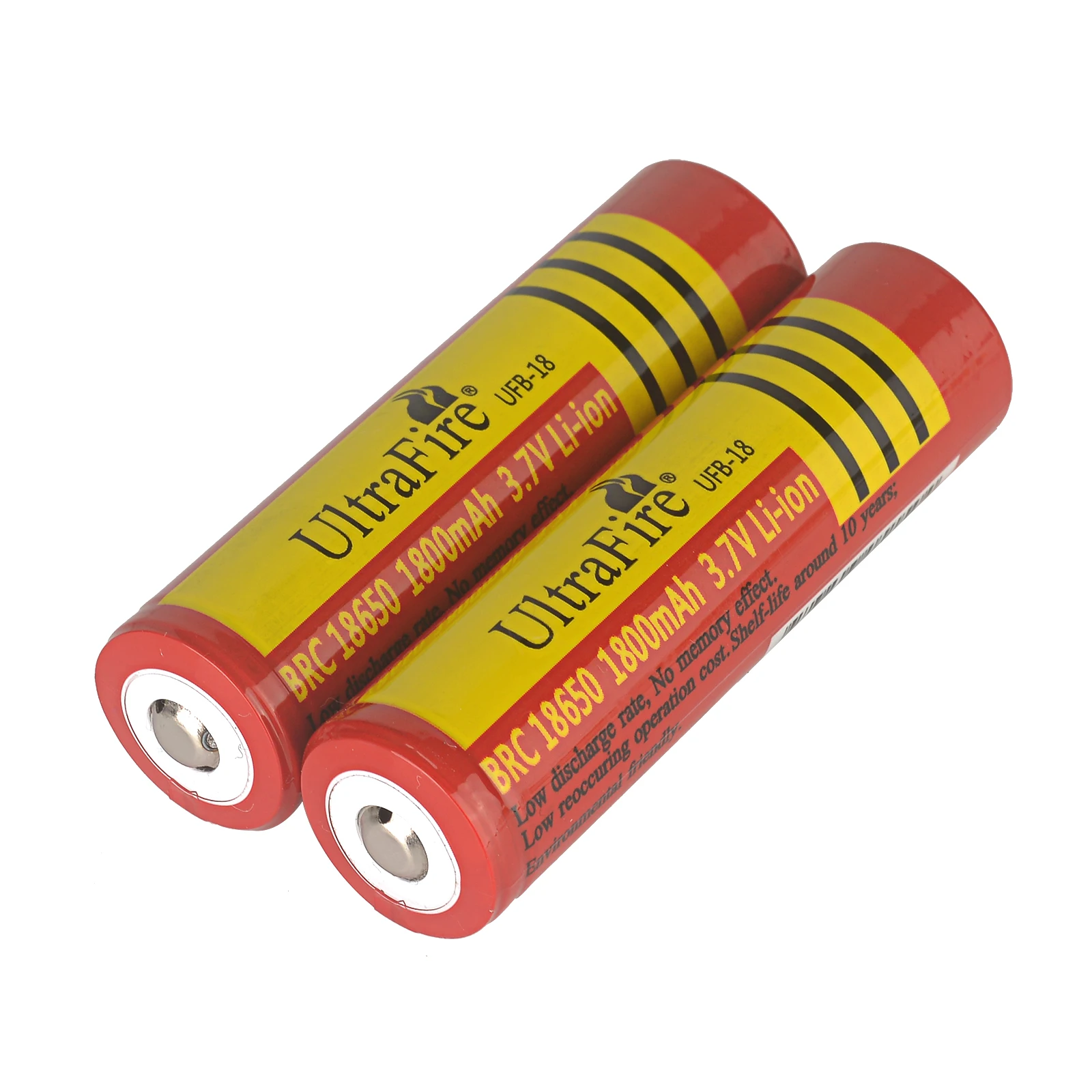 UltraFire 18650 1800mAh Lithium Battery 3.7V Real Capacity Li-ion Rechargeable Battery for Flashlight Battery with DX-5 Charger