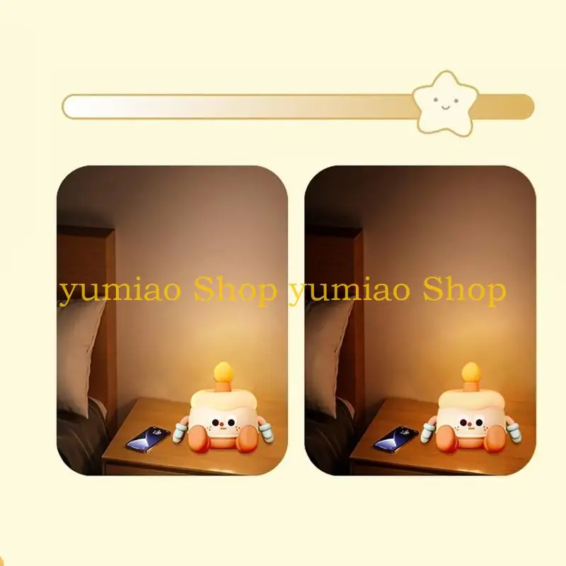 587B Creative Cartoon Birthday Cake Small Night Light Bedroom Bedside Charging