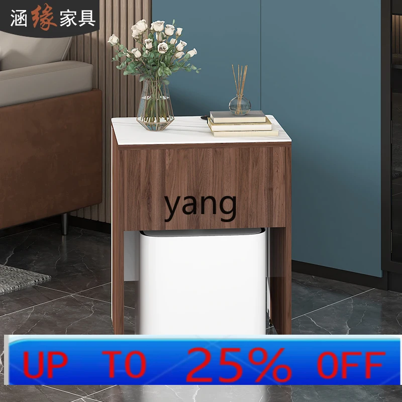 

Lhh shelf storage cabinet sofa side few light luxury rock slab side cabinet storage cabinet