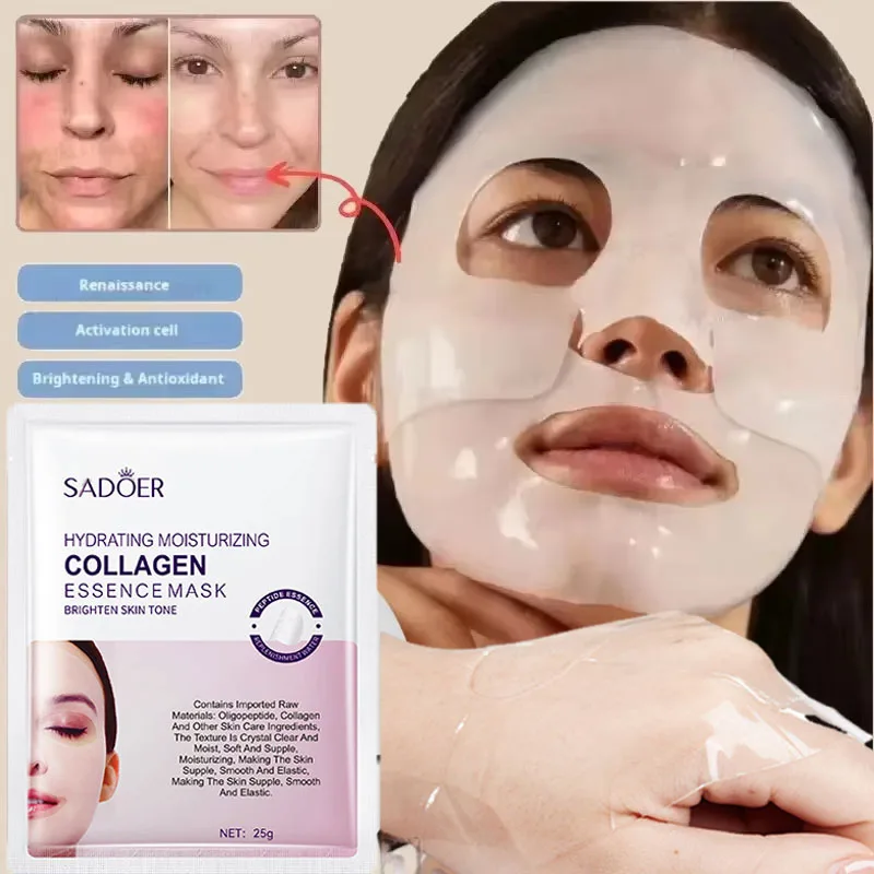 Bio-Collagen Real Deep Mask Anti-Wrinkle Lifting Face Mask With Hydrolyzed Collagen Collagen Reverse Film Volume Peel Off Mask