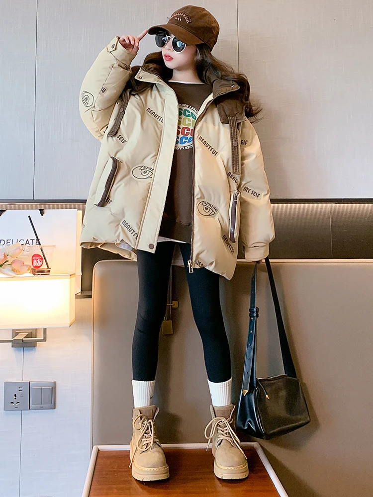 

Trendy Thiened Winter Clothes for Girls Du down Jaet Autumn Winter New Sle Korean Version Casual Little Girl Coat