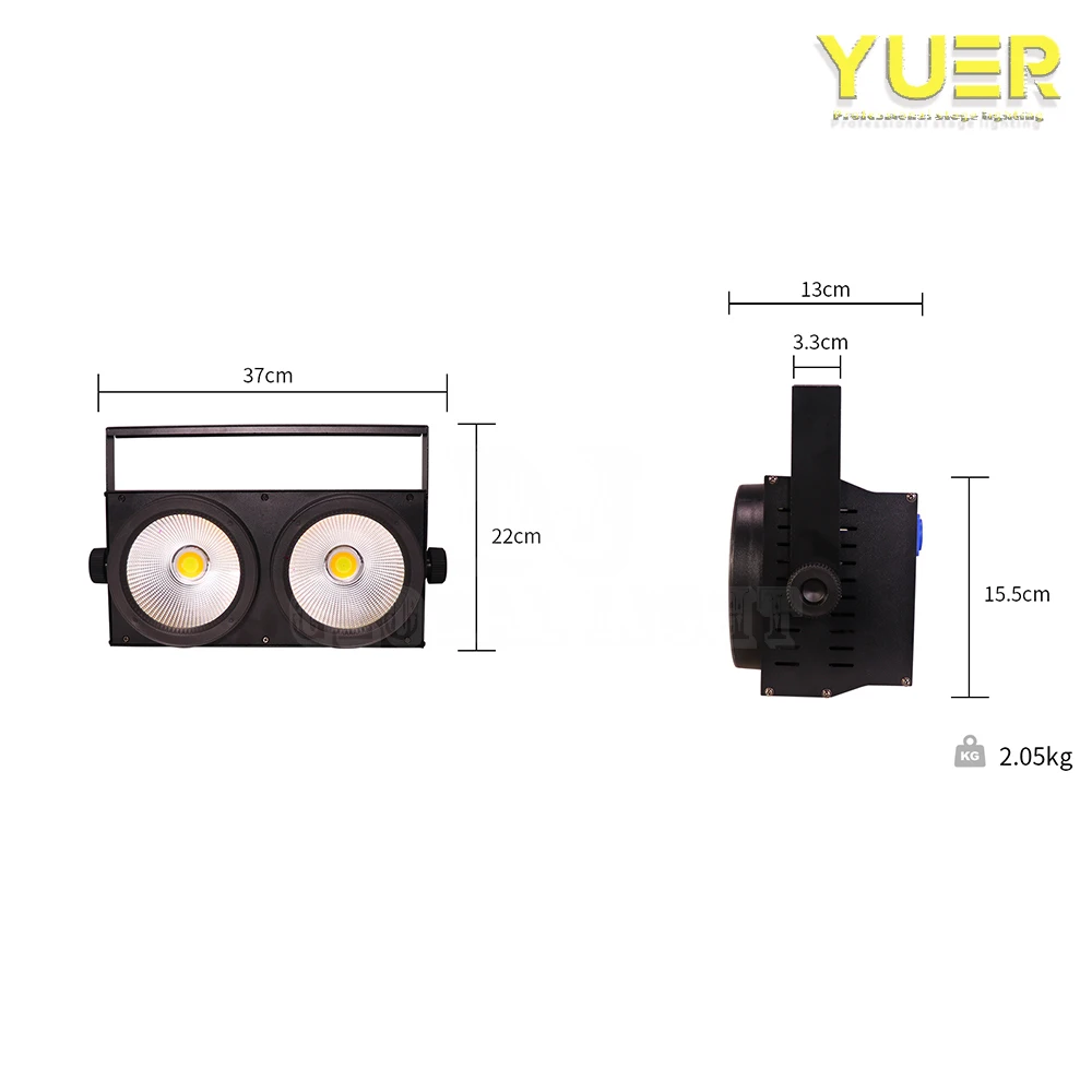 2 szt. LED Blinder 2w1 2x100W COB Zimny/Ciepły Biały Reflektor Blinder Oświetlenie Ślubne Impreza Bar DMX Oświetlenie Sceniczne Disco Bar