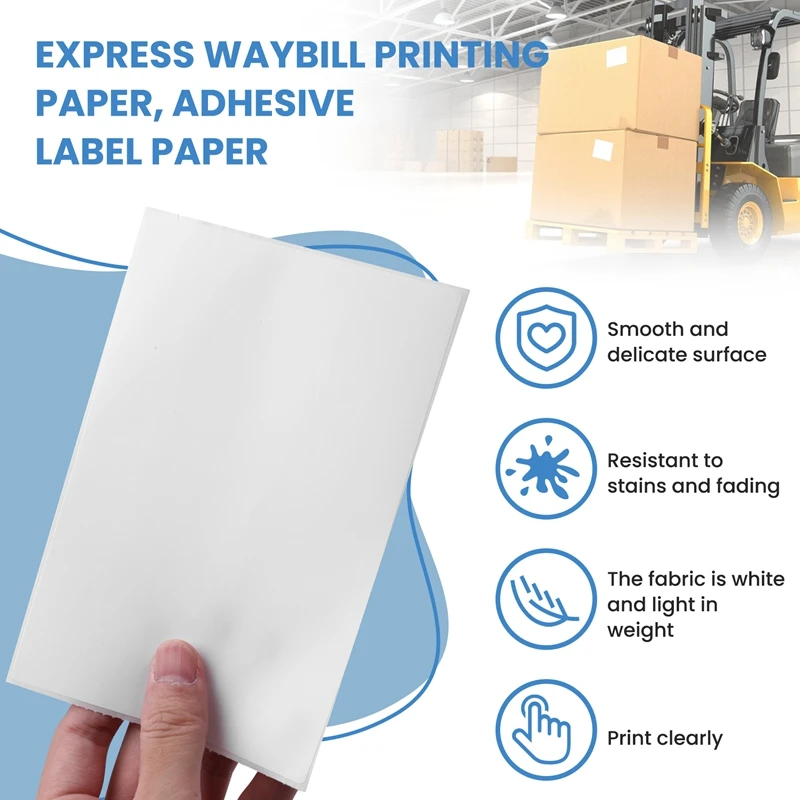 500 Stuks Thermisch Etiket Papier Verzendetiketten Thermisch Label Stickers Rol Voor Waybill Printerlabeler