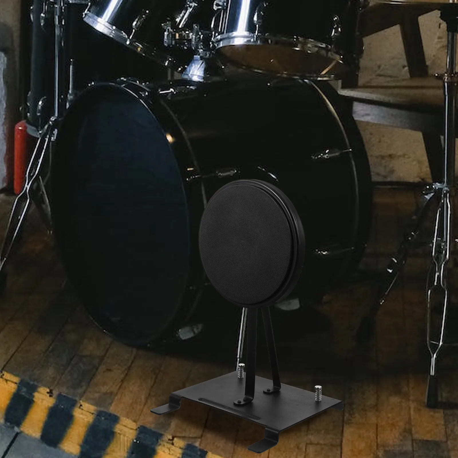 

Steel Bass Drum Practice Pad For Double Kick Pedal Silent Training Portable Kick Pedal Pad Durable Coating Daily Footwork