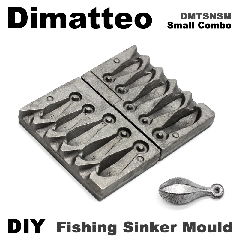 Dimatteo DIY Fishing Snapper Sinker Mould DMTSNSM/Small Combo Snapper Sinker 28g 56g 84g 5 Cavities