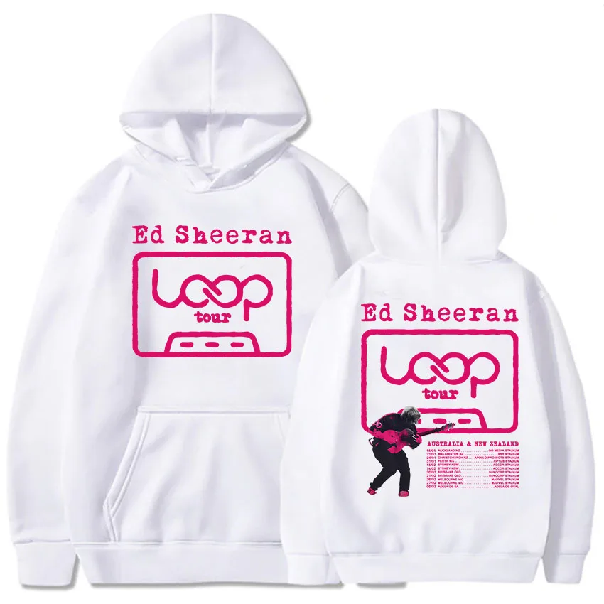 Felpe con cappuccio Ed Sheeran Loop Tour Felpe con cappuccio autunno/inverno moda per uomo Felpa con cappuccio stampata streetwear unisex casual a maniche lunghe